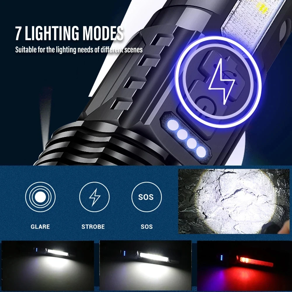 Powerful XHP50 LED Flashlight  - Fishing Light ulasan dan harga
