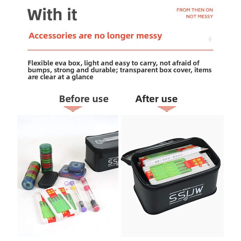 Portable EVA Fishing Tackle Bo - Fish Finder Case ulasan dan harga